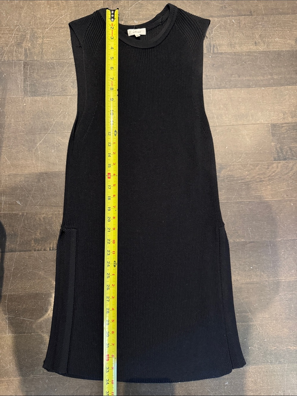 Aritzia | Wilfred Palmier Sleeveless Tunic Sweater Vest Black | US M - Picture 13 of 16